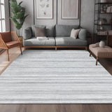 Garvee Teppich Wohnzimmer Garvee 120x170cm grau moderno lavable antideslizante suave corto ideal salon dormitorio 1200gsm 100% poliéster 350g felpa perla base lavable plegable - Gris
