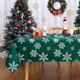 Garvee Mantel Navidad Verde Rectangular 137x200cm Oxford Resistente Al Agua Sin Arrugas Para Cocina Fiesta Decoración - Verde
