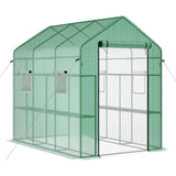 Garvee Invernadero para Exterior, Estante de 6 Niveles, Plástico UV Resistente, 85x56x77 in, Jardín y Patio, Ventanas de Ventilación - Transparente