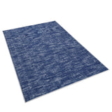 Garvee Alfombra Corredera Moderna, Flanela 1120GSM, Pelo Corto, Anti-Rutsch, Lavable, Azul, 120x170cm, para Interior y Exterior - Azul