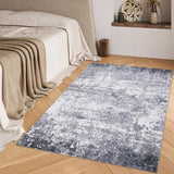 Garvee Alfombra abstracta moderna Garvee 80x150cm gris lavable máquina antideslizante interior entrada cocina oficina 1200gsm 350g felpa perla base lavable plegable - Gris