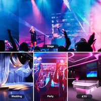 Garvee Reflector LED Inalámbrico Recargable RGB 36 LEDs, Iluminación de Escenario para DJ, Disco y Fiesta, Multicolor