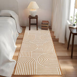 Garvee Alfombra 100% Poliéster 350g/m², Imitación Cachemira, gris 60x230cm, lavable y plegable, Diseño Moderno, para hogar - Gris