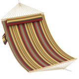 Garvee Hamaca de 350 cm con Barras de Madera y Tela Acolchada para Jardín Rayas Rojo y Amarillo - Rayas Rojo & Amarillo