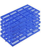 Garvee 6 Pack Palets de Plástico Azul, 499 kg Capacidad, Antideslizante y Apilable, Polietileno Duradero para Almacén y Garaje