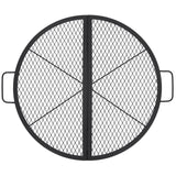 Garvee Parrilla Plegable para Fogata X-Marks 91.4cm Acero Resistente Asa Portátil Gran Área de Cocción para Camping y BBQ al Aire Libre - Plegable