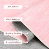 Garvee Teppich Moderno Liso Lavable A Máquina Para Salón Y Dormitorio Tamaños Variados Colores Neutros - Rosa