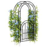 Garvee Arco de Jardín de Metal Negro 213cm - Soporte para Plantas y Decoración de Bodas - Hierro Resistente - Fácil Montaje para Patio y Jardín