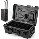 Garvee Estuche Protector Impermeable IPX67 con Divisores Acolchados y Ruedas, Policarbonato PP, para Fotografía y Viajes, Negro