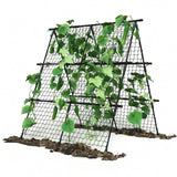 Garvee Enrejado para Pepinos 122x122cm Soporte Metálico A-Frame Ajustable Acero Recubierto para Jardín Exterior