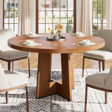 Garvee Mesa de Desayuno Moderna de Superficie Lisa y Fácil Limpieza para Familias Jóvenes 120cm Blanco - Nogal