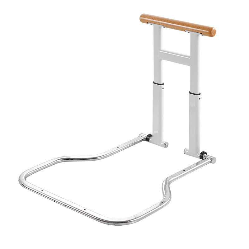 Garvee Ayuda para Levantarse de Cama Acero al Carbono y Madera Sólida Barandilla Redonda Ajustable 43.5-52.5cm Estable y Seguro Protección Contra Caídas Camas Twin a Kingsize Mayores Hogares, Cuidados