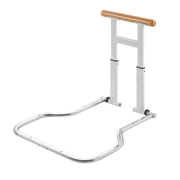 Garvee Ayuda para Levantarse de Cama Acero al Carbono y Madera Sólida Barandilla Redonda Ajustable 43.5-52.5cm Estable y Seguro Protección Contra Caídas Camas Twin a Kingsize Mayores Hogares, Cuidados