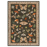 Garvee Alfombra Floral Moderna Antideslizante Para Interior Dormitorio Sala De Estar Cocina Oficina Pelo Corto Lavable Retro - Marrón