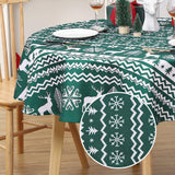 Garvee Mantel Redondo Navideño 152 cm Verde - Poliéster Suave Resistente a Manchas y Agua para Fiestas y Hogar - Verde