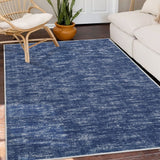 Garvee Teppich Maschinenwaschbar Rutschfest Weich Flach Kunstkaschmir Blau 160x230cm Wohnzimmer Schlafzimmer Kinderzimmer - Textura Azul
