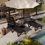 Garvee Chaise Lounge Exterior HDPE Con 5 Posiciones Ajustables, Gran Tamaño, Color Versátil Para Piscinas Y Jardines