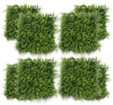 Garvee Paneles De Césped Artificial 12pcs 20x20in Resistente Al Sol Denso 3D PE Material Fácil Montaje Decoración Interior Y Exterior