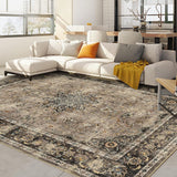 Garvee Alfombra Retro Vintage 160x230cm Suave Y Antideslizante Para Salón Y Dormitorio Kamel - Color Camello
