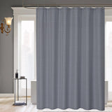 Garvee Cortina de Ducha de Tela Impermeable Tejido de Lino Flax 183×183 cm Azul Estilo Hotel - Azul Marino