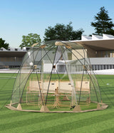 Garvee Carpa Instantánea Pop-Up 3x3 m Resistente Viento Lluvia Acero Flexible TPU Transparente Patio Eventos Deportivos