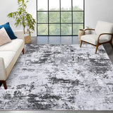 Garvee Alfombra de Área Grande Abstracta Moderna, Suave, Resistente a Manchas, Lavable, Antideslizante, Gris Claro 160x230 cm para Dormitorio - Gris
