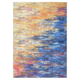 Garvee Tapis De Salon Lavable Antidérapant - Tapis Abstrait Intérieur, Poils Ras, Fin Et Doux, Polyester, Support TPR Antideslizante, Pliable, Para Habitación y Oficina - Coloreado