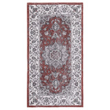 Garvee Tapijt Vintage Lavable Antideslizante Bajo Pelo Diseño Oriental Resistente A Manchas 80x150 Cm Rojo Para Interior Y Exterior - Rojo Óxido