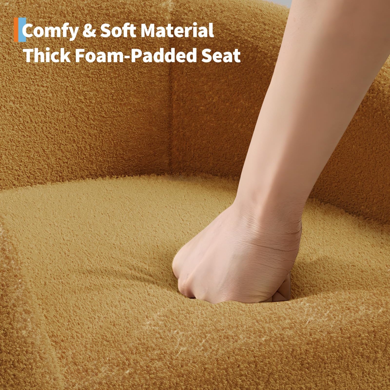 Asiento mullido con espuma densa de alta elasticidad y soporte para cintura