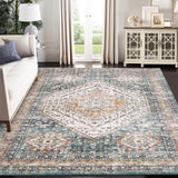 Garvee Alfombra Corredera Vintage Boho Floral, Microfibra, Anti-Rutsch, 60x230cm, Multicolores, para Pasillo y Sala - Marrón
