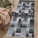 Garvee Alfombra Moderna Lavable Garvee antideslizante suave pelo corto 80x150cm salon dormitorio cocina color único 1200gsm 100% poliéster 350g felpa perla base lavable plegable - Negro