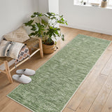 Garvee Alfombra Moderna De Salón Suave Y Lavable Pelo Corto Antideslizante 80x150 Cm Verde Oscuro - Verde Oscuro