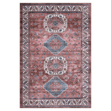 Garvee Vintage Wohnzimmerteppich Alfombra oriental tradicional Garvee 120x170cm rosa sala dormitorio 1200gsm 100% poliéster imitación cashmere 350gsm base lavable plegable - Rosa de Flor de Cerezo