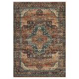 Garvee Teppich Vintage Lavable Antideslizante Suave Pelo Corto Poliéster Duradero Resistente a Manchas 120x170cm Interior Hogar - Marrón