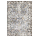 Garvee Alfombra de Felpa Perforada 100% Poliéster, 160x230cm, Azul, Patrón de Cuadros, Plegable y Lavable, para Sala y Cocina - Azul