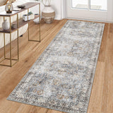 Garvee Alfombra Perlfleece 100% Poliéster Plegable Lavable Para Salón Cocina 200x290cm Azul Diseño Cuadros Irregulares - Azul