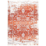 Garvee Alfombra De Salón 1200g 100% Poliéster Imitación Cachemira Lavable Plegable Estampado Persa Leimanti 80x150cm - Naranja