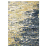 Garvee Tapis De Salon Lavable Antidérapant - Tapis Abstrait, Poils Ras, Doux - Polyester Haute Densité, TPR Antidérapant - Chambre, Bureau - Negro & Marrón