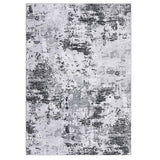 Garvee Alfombra área grande abstracta moderna 240x340cm salon alfombra piso interior lavable máquina antideslizante pelo corto gris claro - Gris