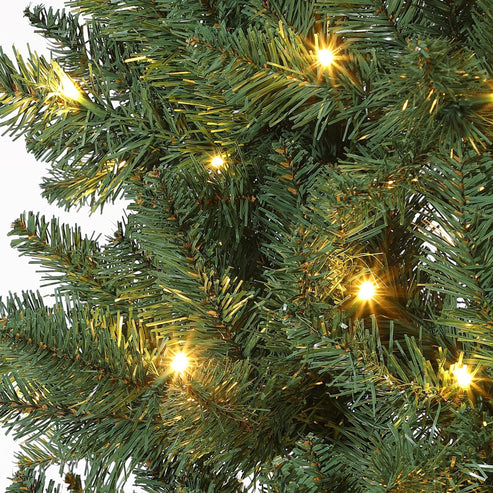 Árbol de Navidad delgado de 180 cm con 120 luces LED