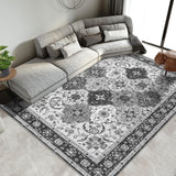 Garvee Alfombra Vintage con Diseño Oriental de Espaldero, Neutral, Lavable a Máquina, Anti-Rutsch, Varias Tallas, para Sala y Oficina