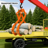 Garvee Pinzas para Troncos 91 cm 4 Garras Acero Resistente Naranja para Trabajo Forestal Compatible con Tractores y ATV