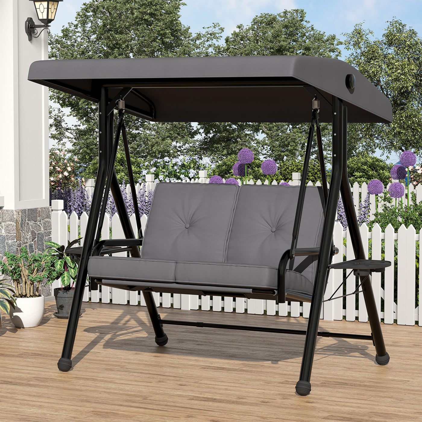 2-Sitzer Hollywoodschaukel mit Hardtop