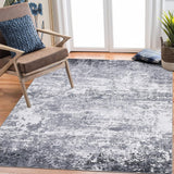Garvee Teppich Abstracto Moderno Garvee 140x200cm lavable antideslizante poliéster bajo pelo salon dormitorio multicolor 1200gsm 100% poliéster 350g felpa perla base lavable plegable - Gris