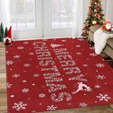 Garvee Alfombra de Navidad antideslizante lavable microfibra suave para sala, dormitorio, cocina, oficina, 120x170cm, rojo - Rojo