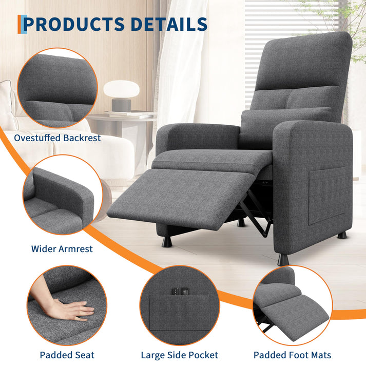 Estructura Reforzada de Alta Resistencia Estructura de acero robusta del sillón relax con capacidad hasta 180kg