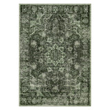 Garvee Teppich Wohnzimmer 200x290 cm Verde Vintage Persa, Lavable & Plegable, Antideslizante, Pelo Corto, Suave y Fcil de Cuidar - Verde