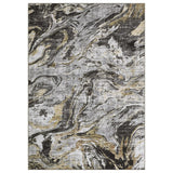 Garvee Alfombra Abstracta Moderna Lavable Antideslizante De Lana Sintética Para Sala De Estar Dormitorio Comedor Habitación Infantil - Gris