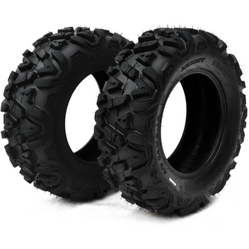 Juego de 2 Neumáticos ATV/UTV 22x10-10, Llantas Todoterreno de 6 Capas (6PR), Neumáticos Tubeless para Quad y Buggy, Diseño de Tracción para Barro, Arena, Nieve y Rocas, Garvee AT22x10-10