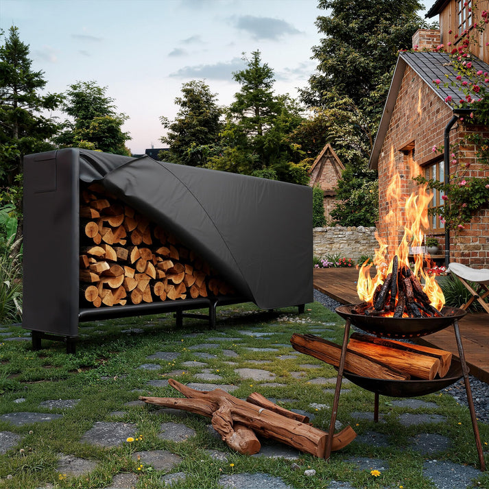 Soporte para leña con ventilación